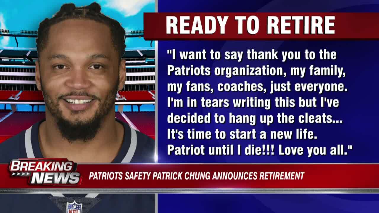 Patriots safety Patrick Chung announces his retirement