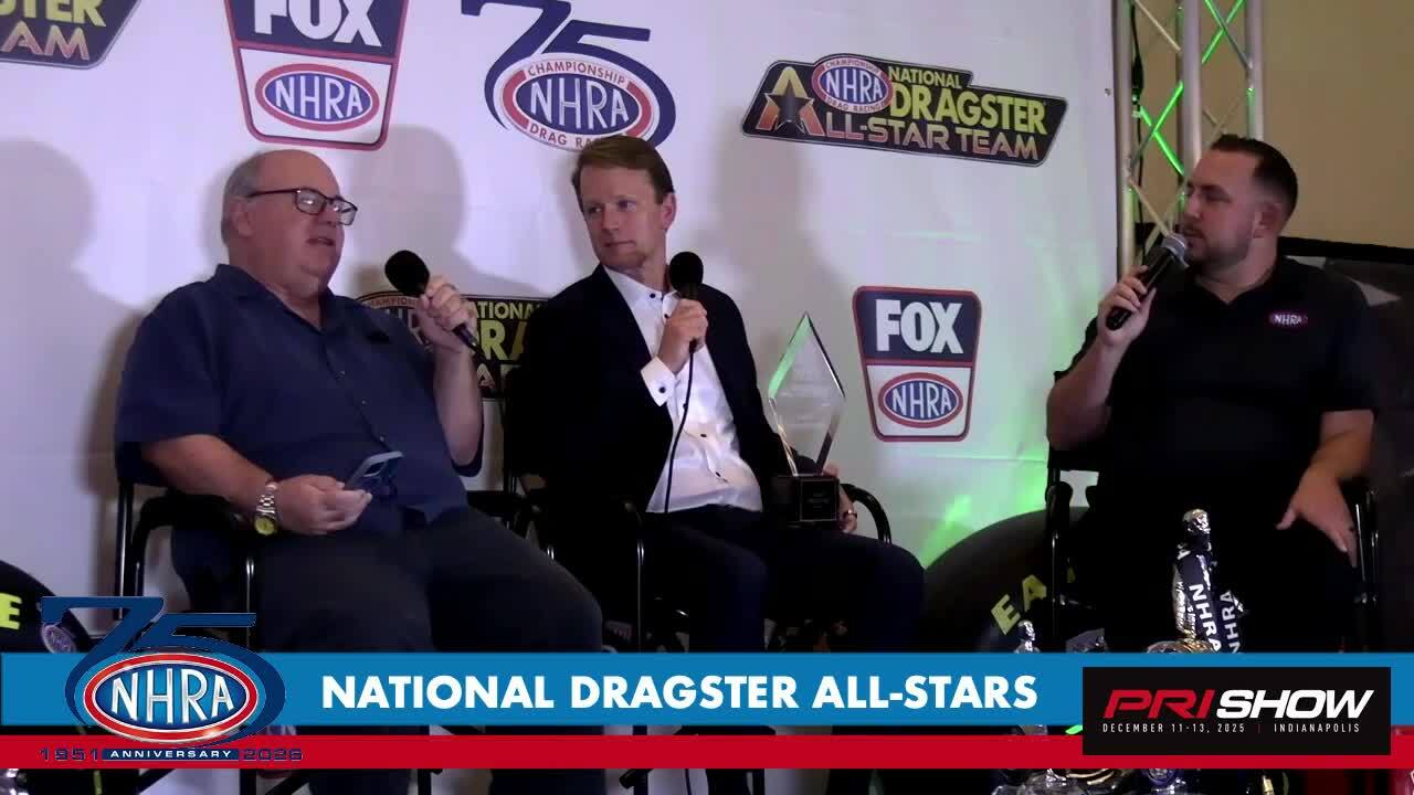 2025 NHRA National Dragster All-Star Team honored at PRI trade show