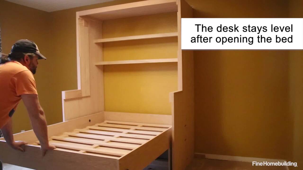 Built In Cabinet Effortlessly Converts From Desk To Bed Fine