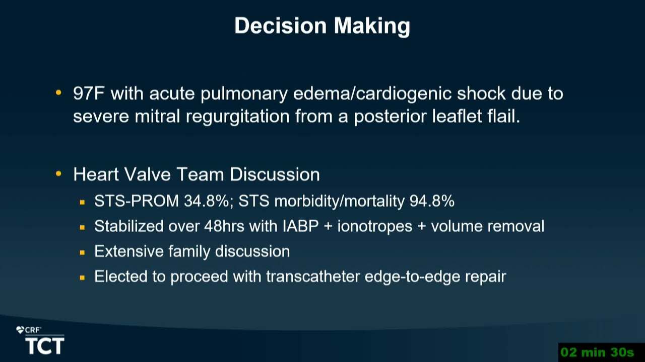 TCT 774: Transcatheter Edge-to-Edge Repair in Primary Severe Mitral ...