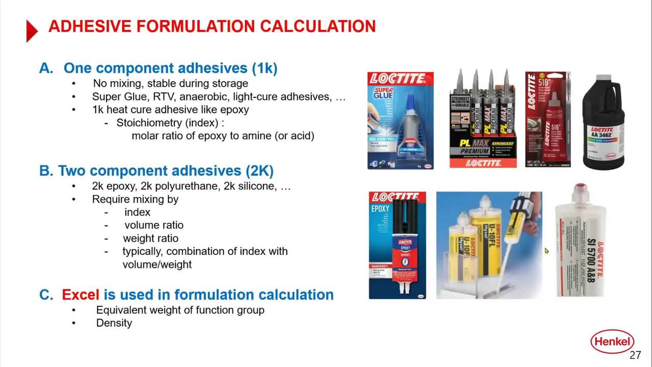 Silicone Adhesives, One and Two-Component Adhesives