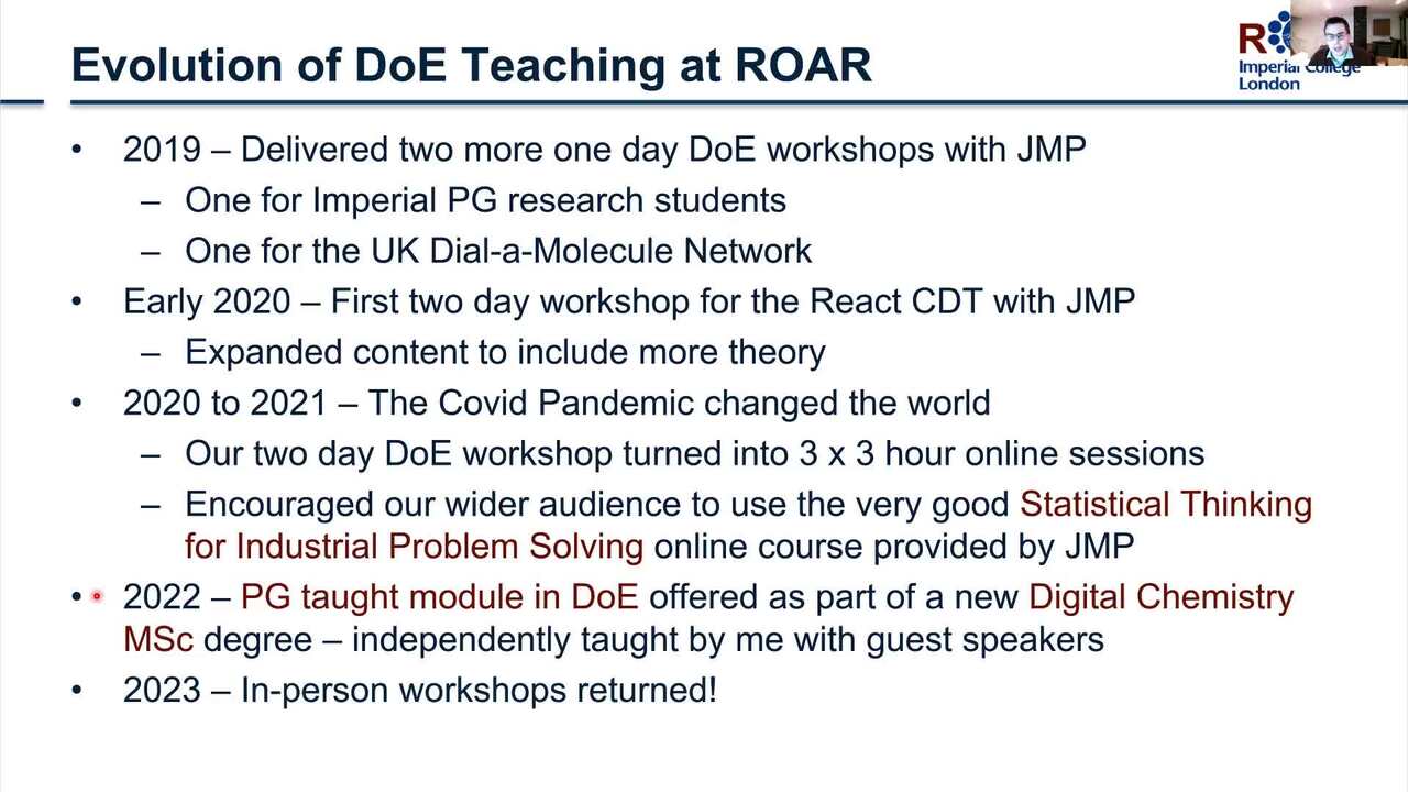 2023-EU-30MP-1304 The DOE Role Playing Game Interactive Training of  Research Chemists at Imperial College London