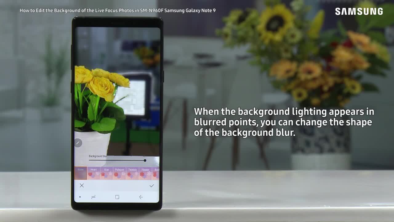 Galaxy Note 9 : How to Edit the Background of the Live Focus Photos? |  Samsung India