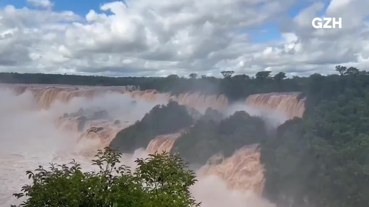 Primeiro Vídeo: Vazão das Cataratas do Iguaçu 5 vezes acima da média n