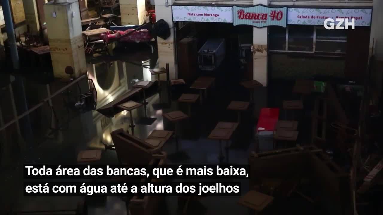 VÍDEO: veja como está o interior do Mercado Público, 18 dias após inundação  | GZH