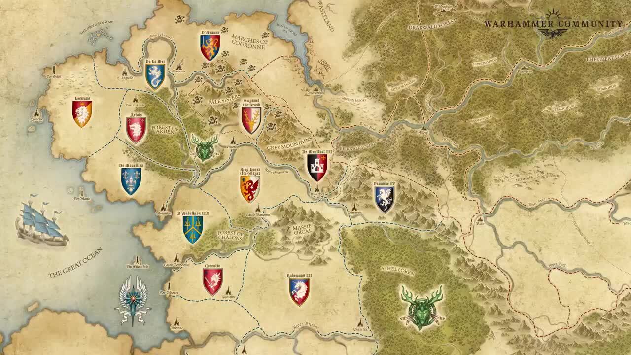 The Old World Your First Look At The Map Of Bretonnia Warhammer Community