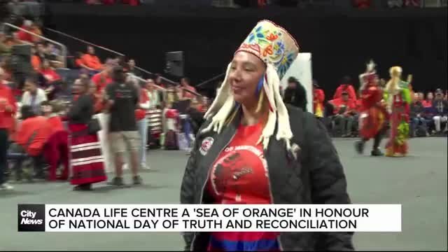Truth and Reconciliation Day powwow draws thousands to Canada Life Centre