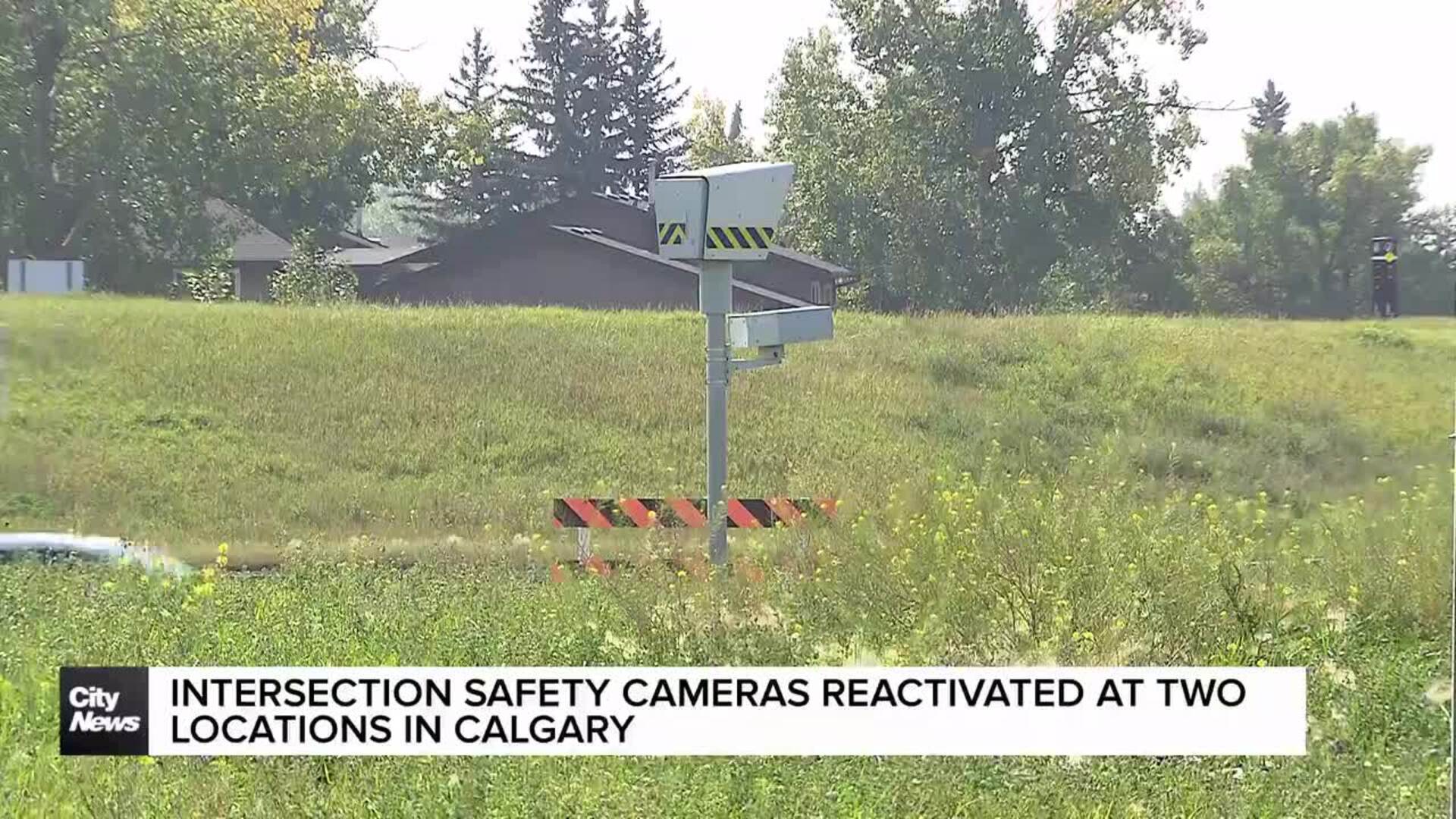 Intersection safety cameras reactivated at two locations in Calgary