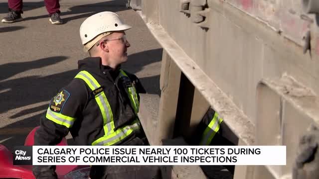 Calgary police issue nearly 100 tickets during series of commercial vehicle inspections