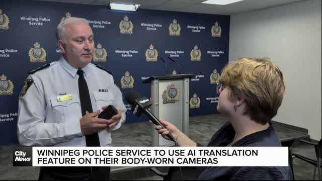 Winnipeg police to use AI translation feature on their body-worn cameras