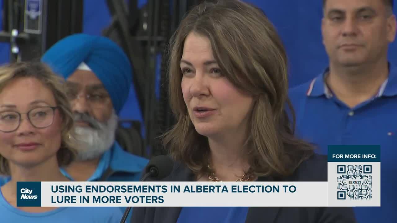 Alberta UCP and NDP use election endorsements to lure undecided voters