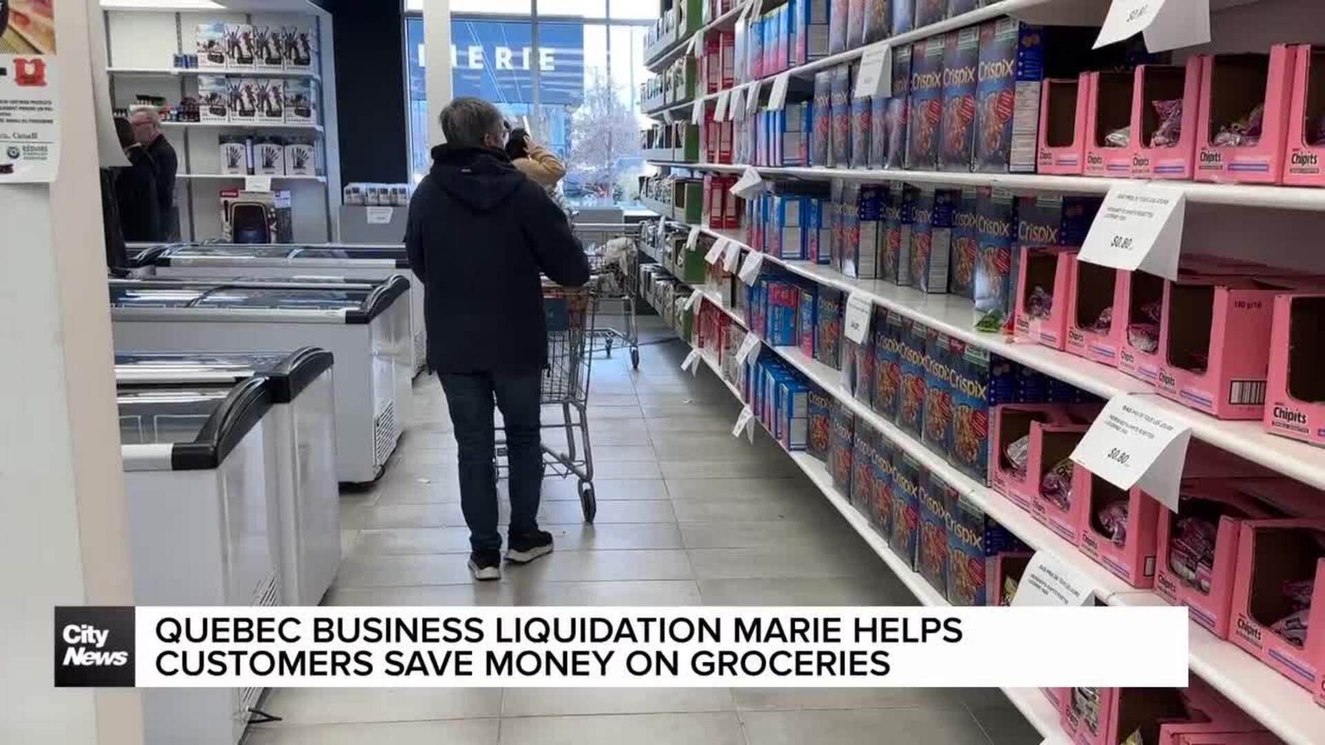 Quebec business Liquidation Marie helps customers save on groceries