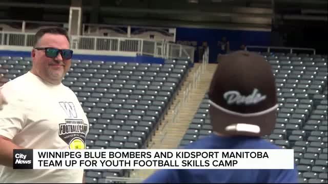 Winnipeg Blue Bombers and KidSport Manitoba team up to host skills camp