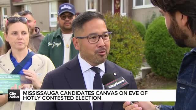 Mississauga candidates canvas on eve of hotly-contested election