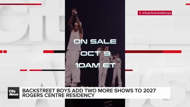 Backstreet Boys adds two more shows to 2027 Toronto stop