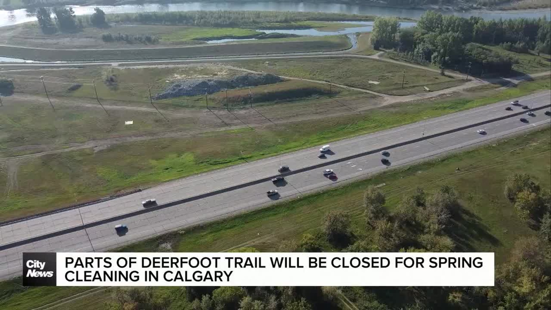 Parts of Deerfoot Trail will be closed for spring cleaning in Calgary