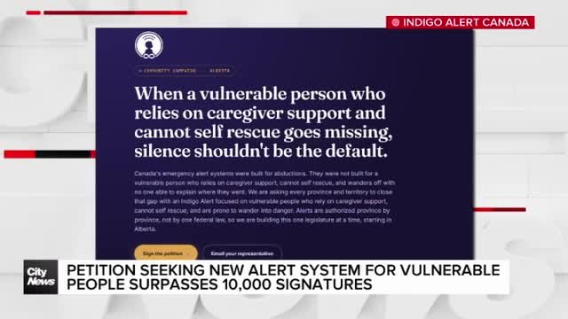 Petition seeking new alert system for vulnerable people surpasses 10K signatures