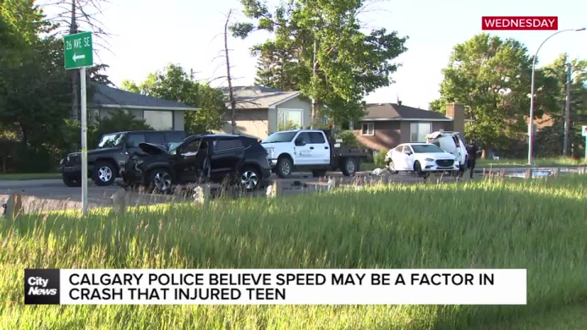 Calgary police believe speed may be a factor in crash that injured teen