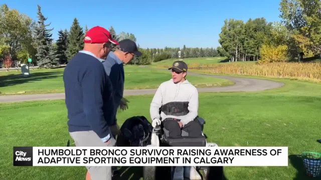 Humboldt Bronco survivor raising awareness of adaptive sporting equipment in Calgary