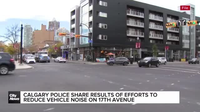 Calgary police share results of efforts to reduce vehicle noise on 17th Avenue
