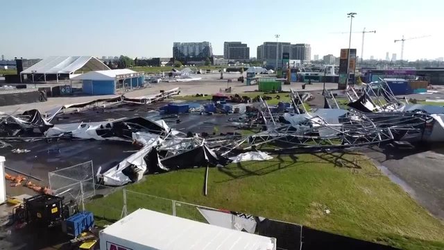 Rogers Stadium hit by Toronto storm, significant damage left