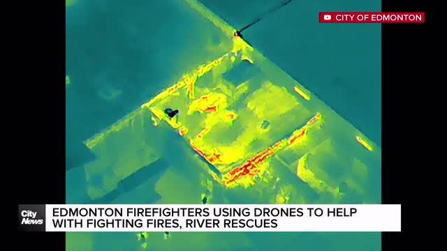 Edmonton fire department uses drones for fighting fires, water rescues