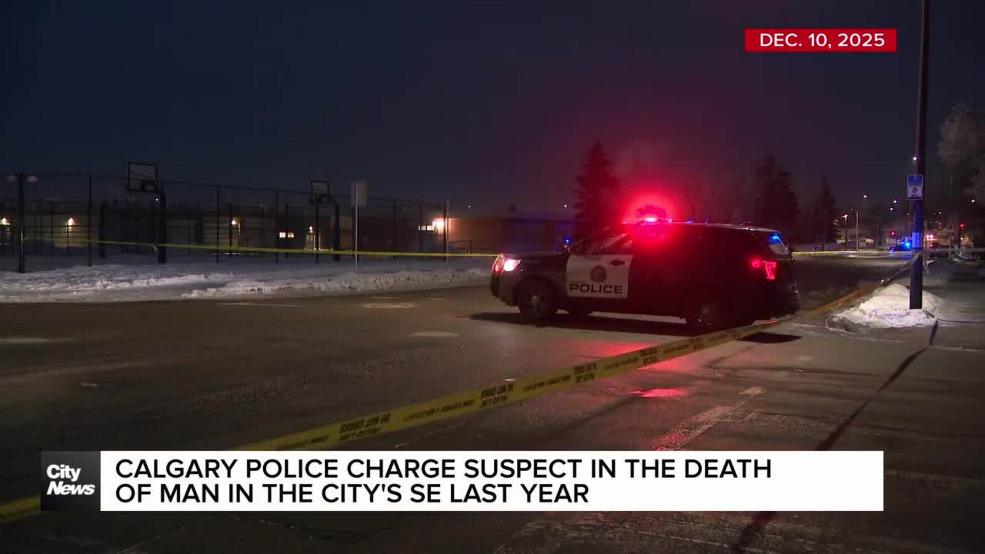 Calgary police charge suspect in the death of man in the city's SE last year