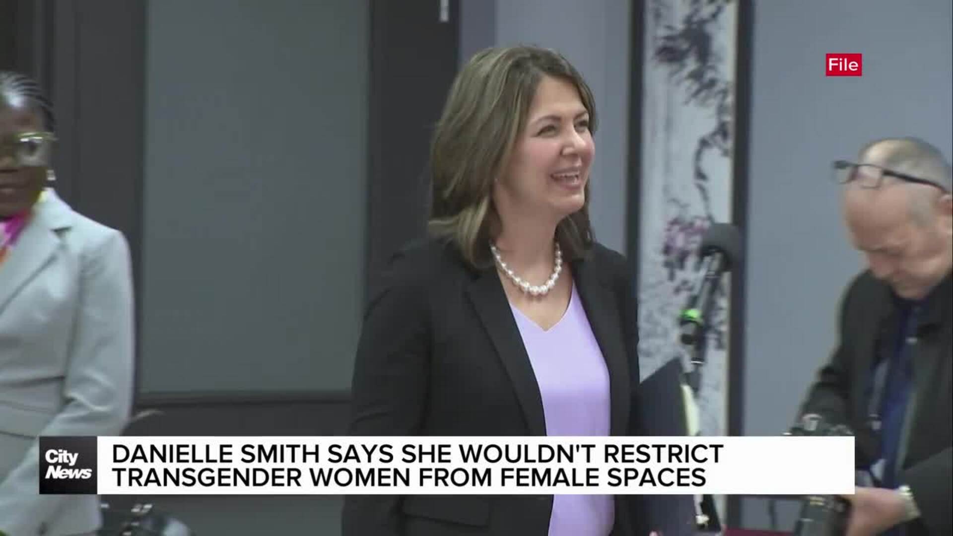 Danielle Smith says she wouldn’t restrict transgender women from female spaces
