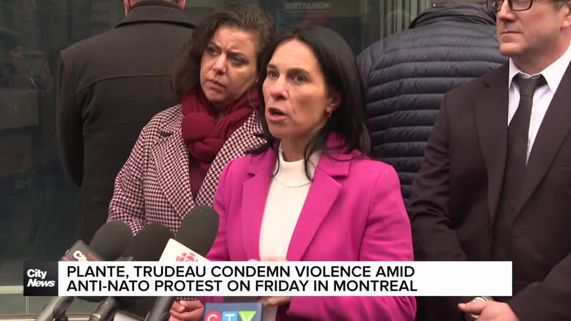 Montreal mayor, PM Trudeau condemn violence at anti-NATO protest