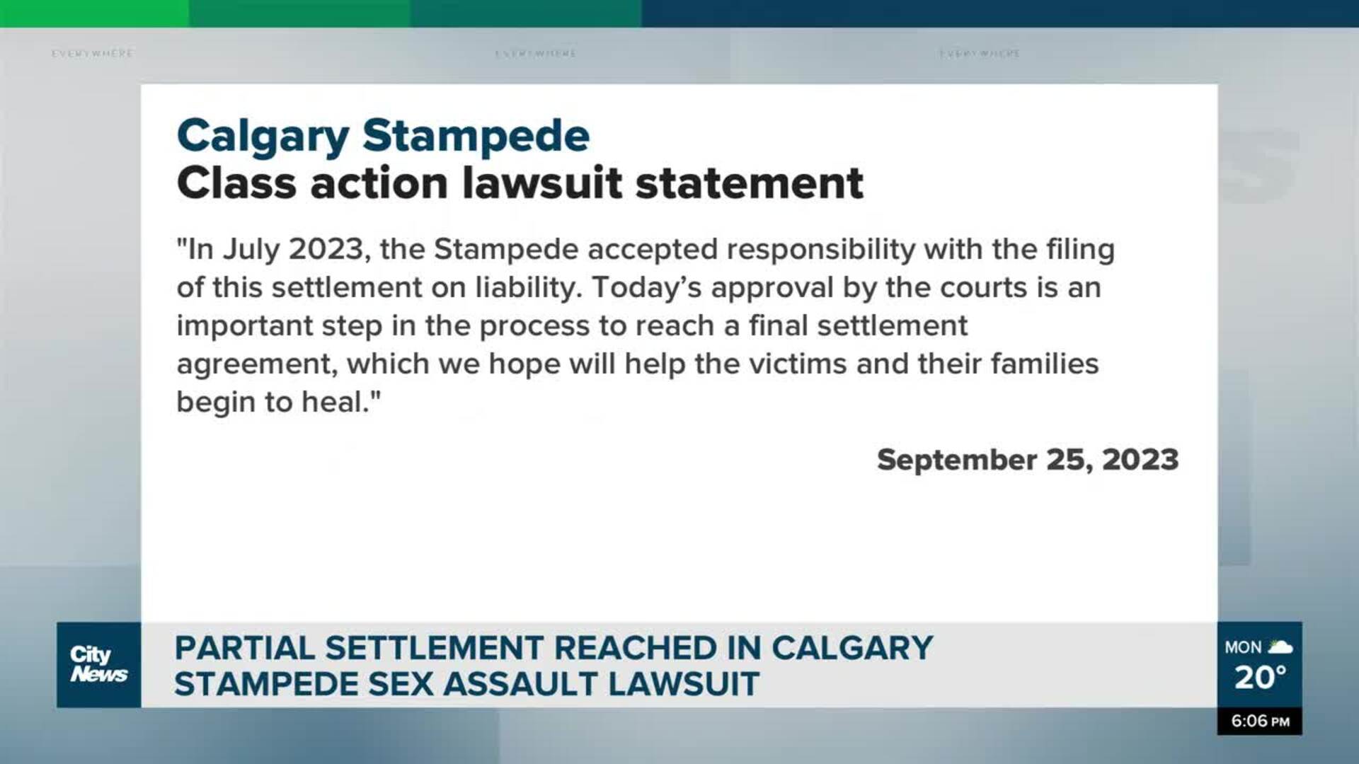 Partial settlement reached in Stampede lawsuit | CityNews Calgary