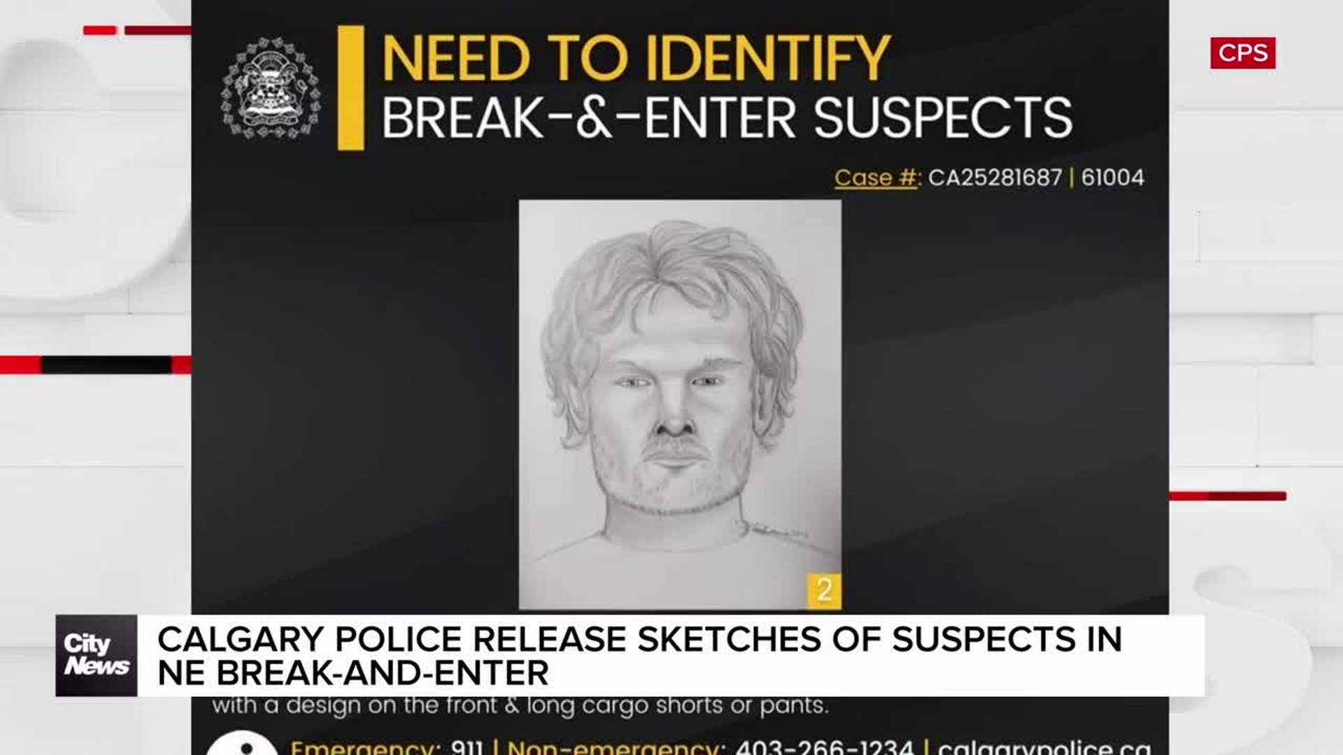 Calgary Police release sketches of suspects in break-and-enter