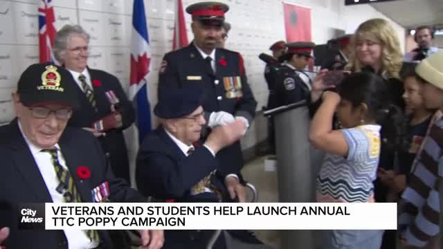 Veterans and student help TTC launch their annual poppy campaign