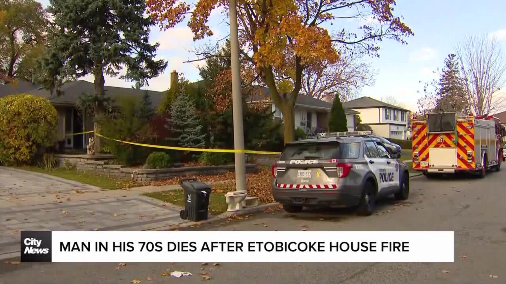 Man in his 70s dies after Etobicoke house fire