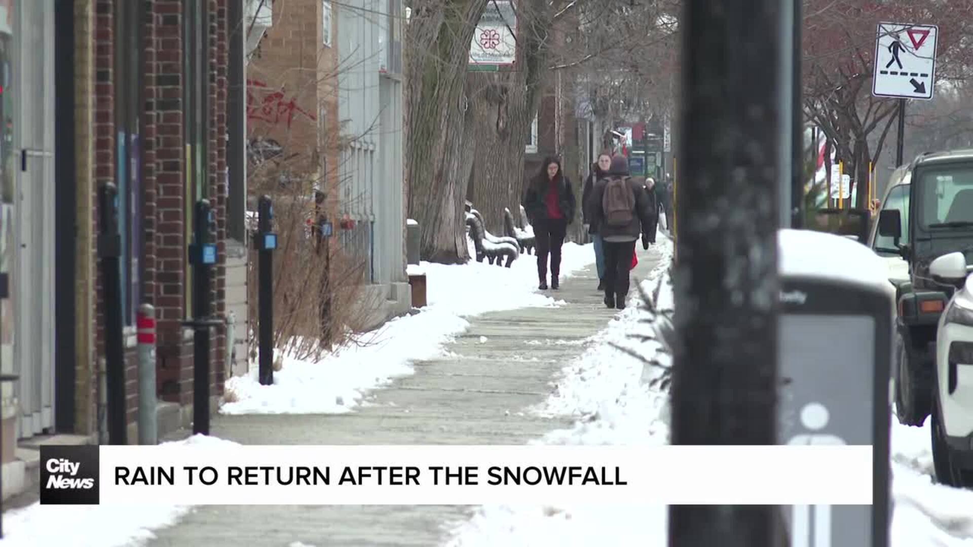 Snow, rain to continue into the week in Montreal