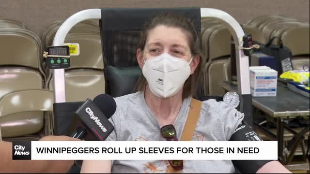 Winnipeggers show up for pop-up blood drive