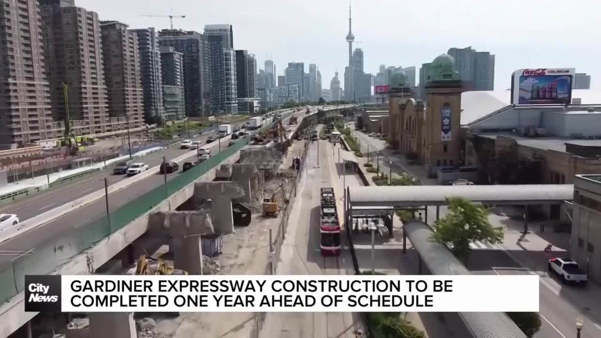 Gardiner Expressway construction four months ahead of schedule