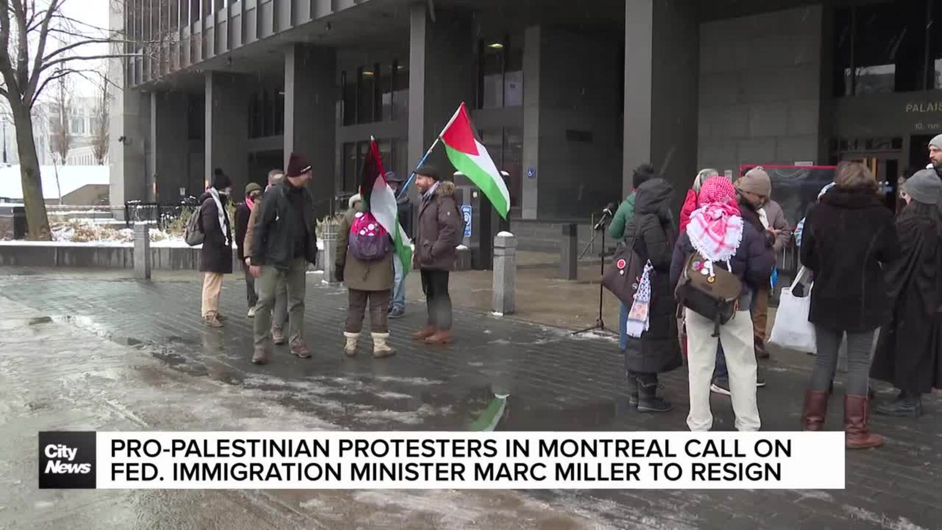 Pro-Palestinian protesters call on Minister Marc Miller to resign