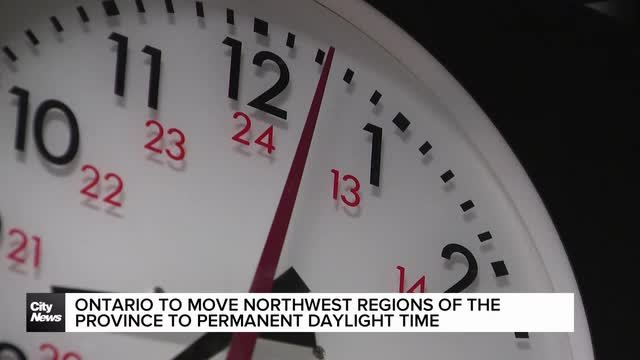 Ontario to move Northwest regions to permanent daylight time