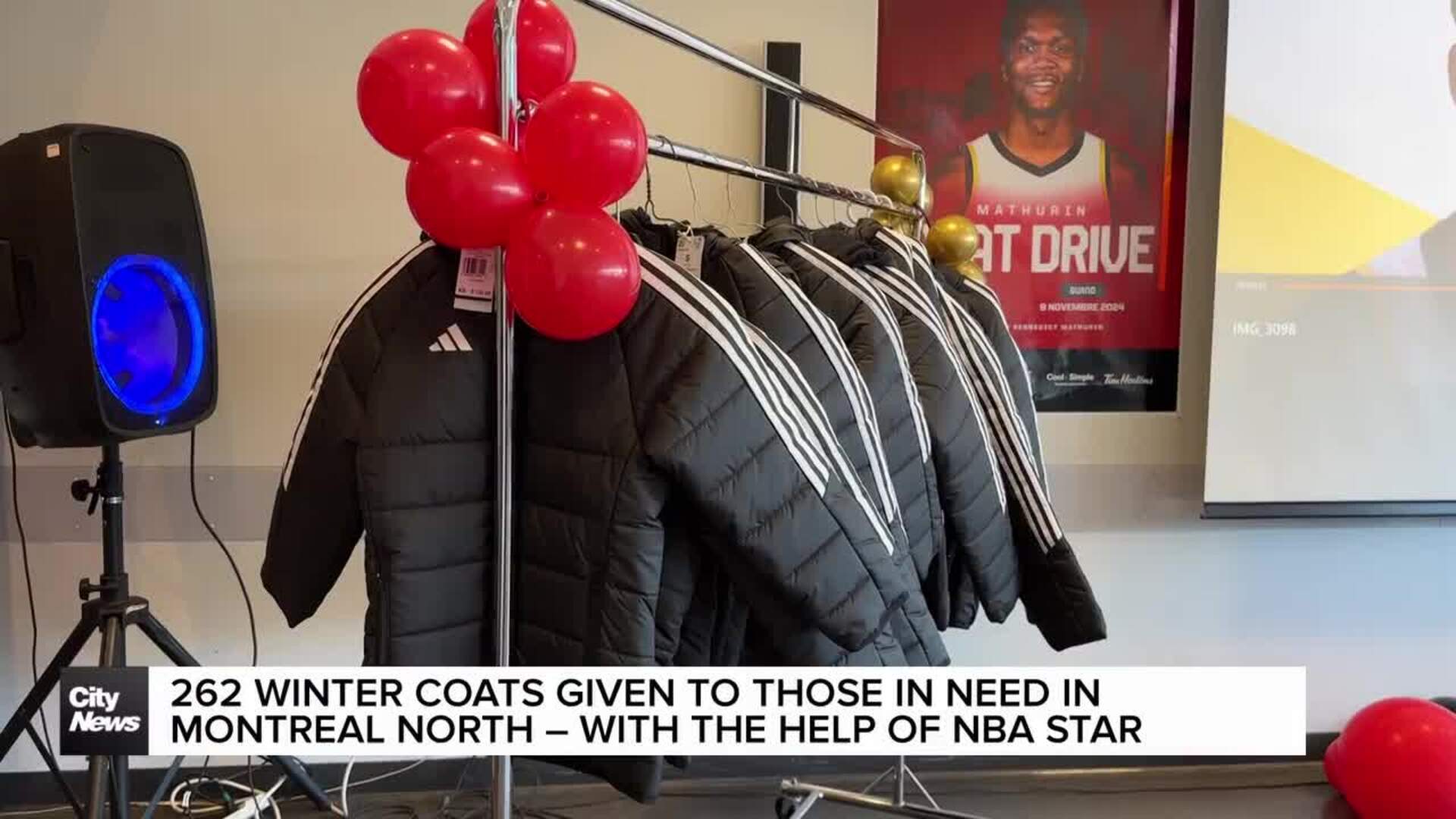 NBA star and family donate 262 winter coats in Montreal North