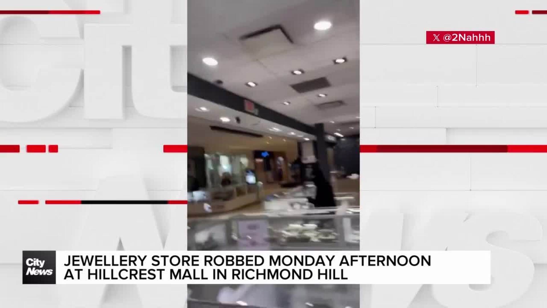 Suspects sought after smash-and-grab jewellery store robbery at Hillcrest Mall