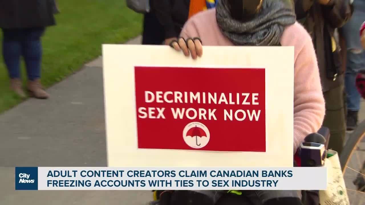 Adult content creators claim Canadian banks cancelling accounts over ties  to sex industry