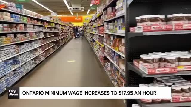 Ontario minimum wage increases to $17.95 an hour