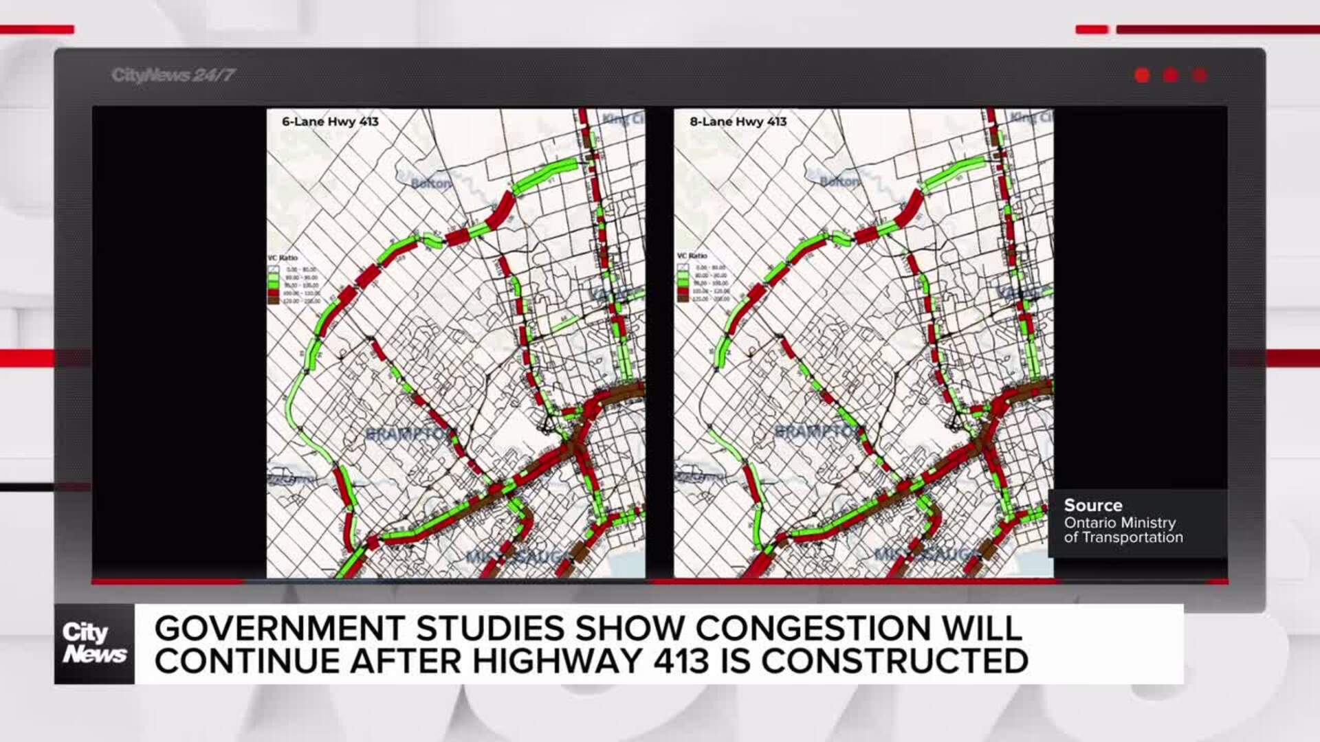 Government documents show congestion will continue with Highway 413