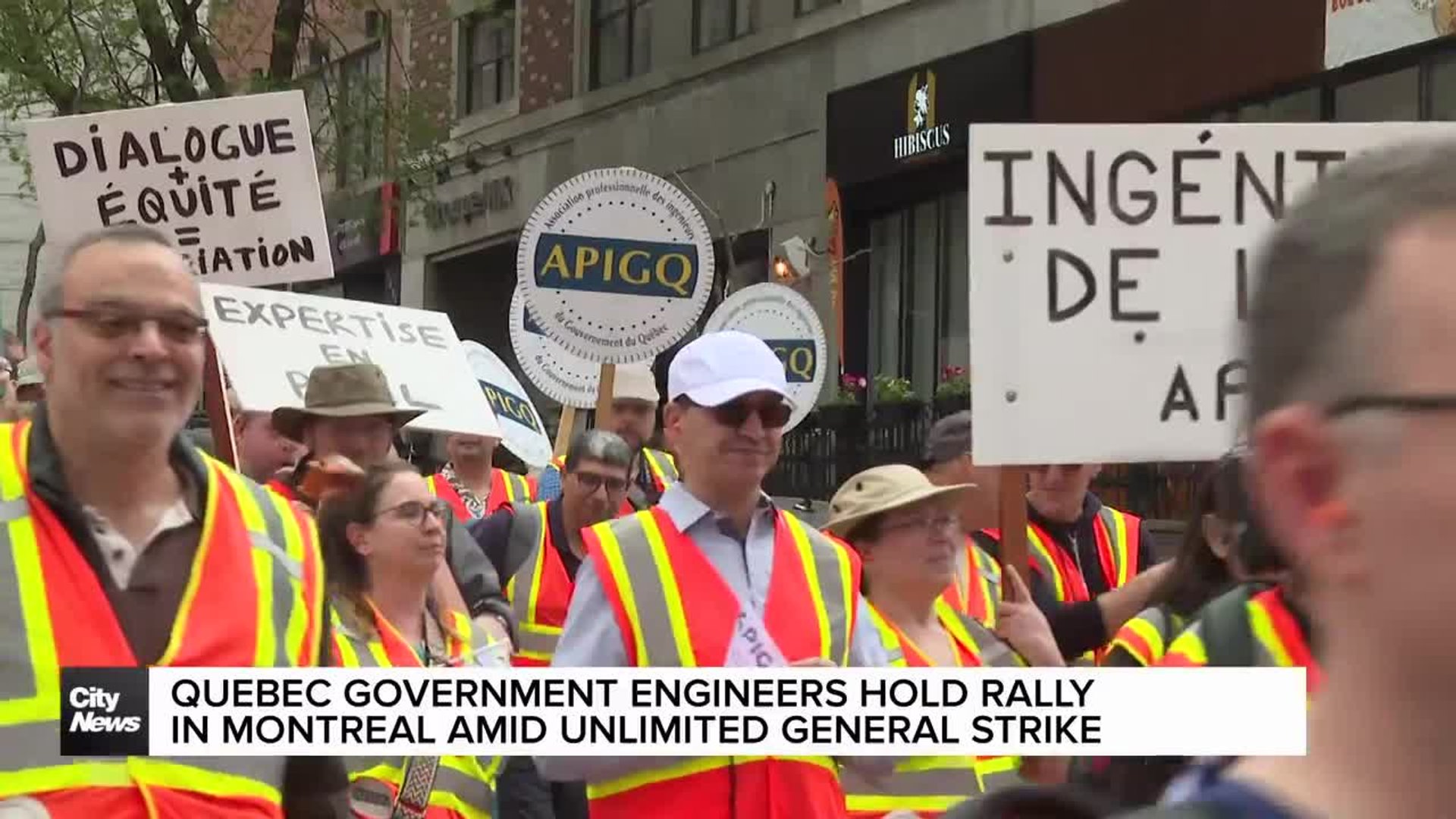 Quebec Independence Rally Quebec government engineers hold rally in Montreal amid general strike