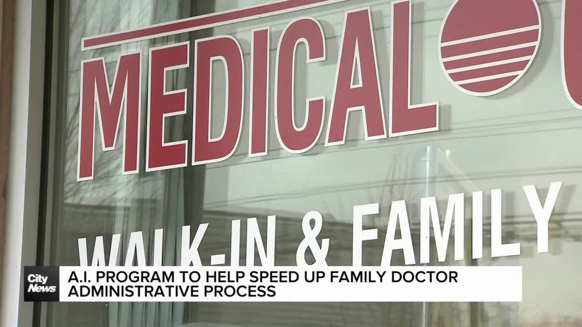 AI program to help speed up family doctor administrative process