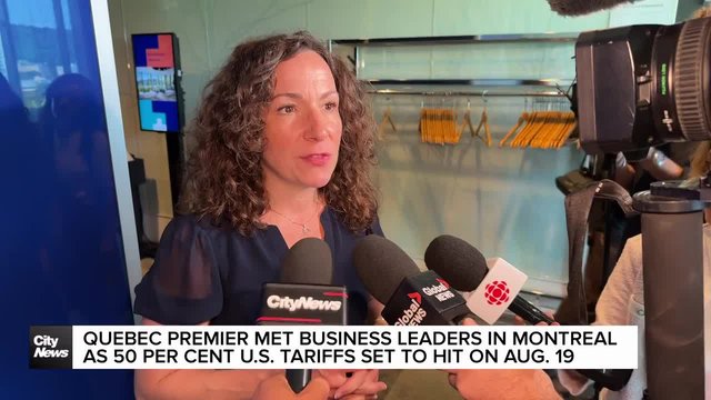 Quebec Premier met business leaders as new U.S. tariffs approach