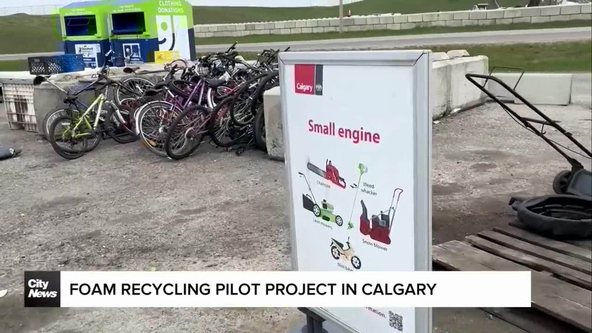 Foam recycling pilot project in Calgary