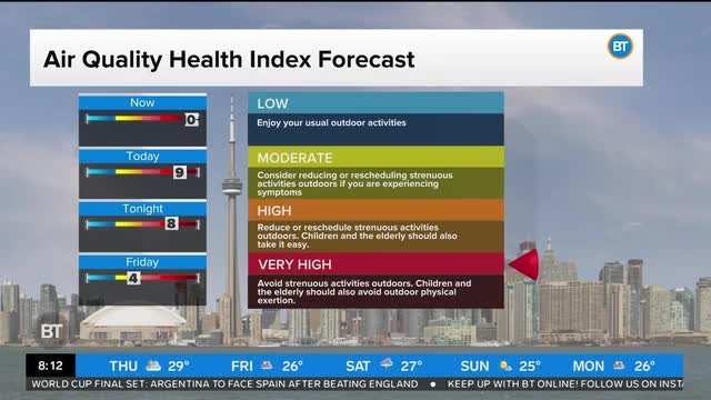 Southern Ontario air quality remains poor as smoke continues to travel