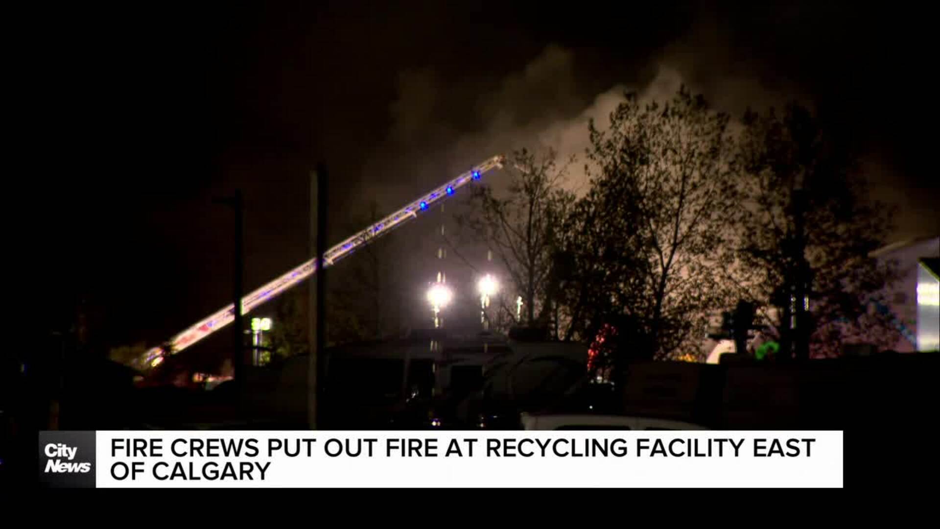 Fire crews put out fire at recycling facility east of Calgary