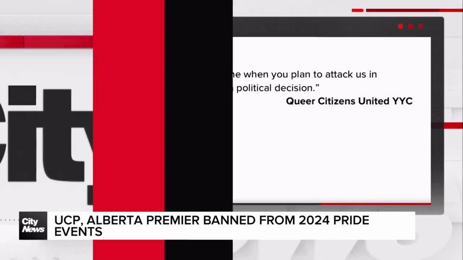 UCP, Alberta Premier banned from 2024 Pride events